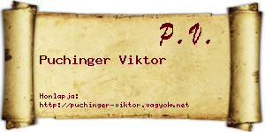 Puchinger Viktor névjegykártya